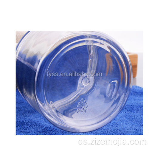 Tarro de crema de plástico con tapas de aluminio para cosméticos